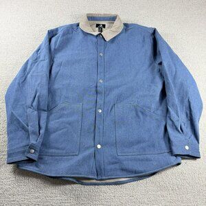 Converse Denim Work Chore Corduroy Collar Jacket Blue Brown Men’s Size XL